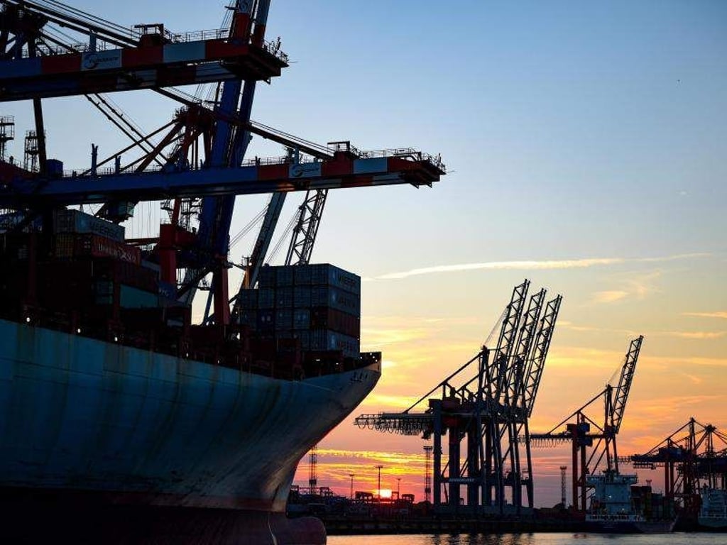 Schiff im Hamburger Hafen: In ihrem Ballastwasser transportieren Schiffe zahlreiche kleine Meerestiere in andere Gebiete und stören dort das Ökosystem. Foto: Axel Heimken/Symbolbild