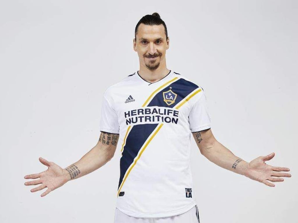 Zlatan Ibrahimovic im Trikot seines neuen Vereins Los Angeles Galaxy. Foto: Jon Shard/LA Galaxy/AP