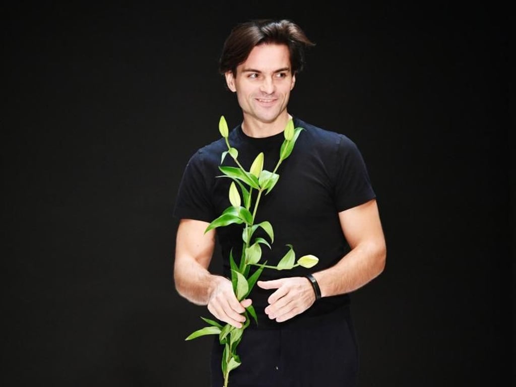 Ivan Mandzukic, Chef und Designer des Modelabels Ivanman, hat seine grünen Männer auf den Laufsteg geschickt. Foto: Soeren Stache