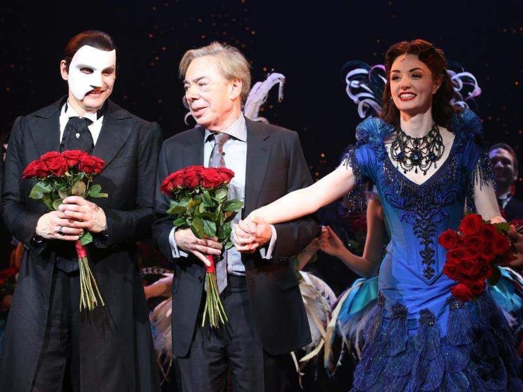 Andrew Lloyd Webber zwischen Gardar Thor Cortes und Rachel Anne Moore. Foto: Christian Charisius