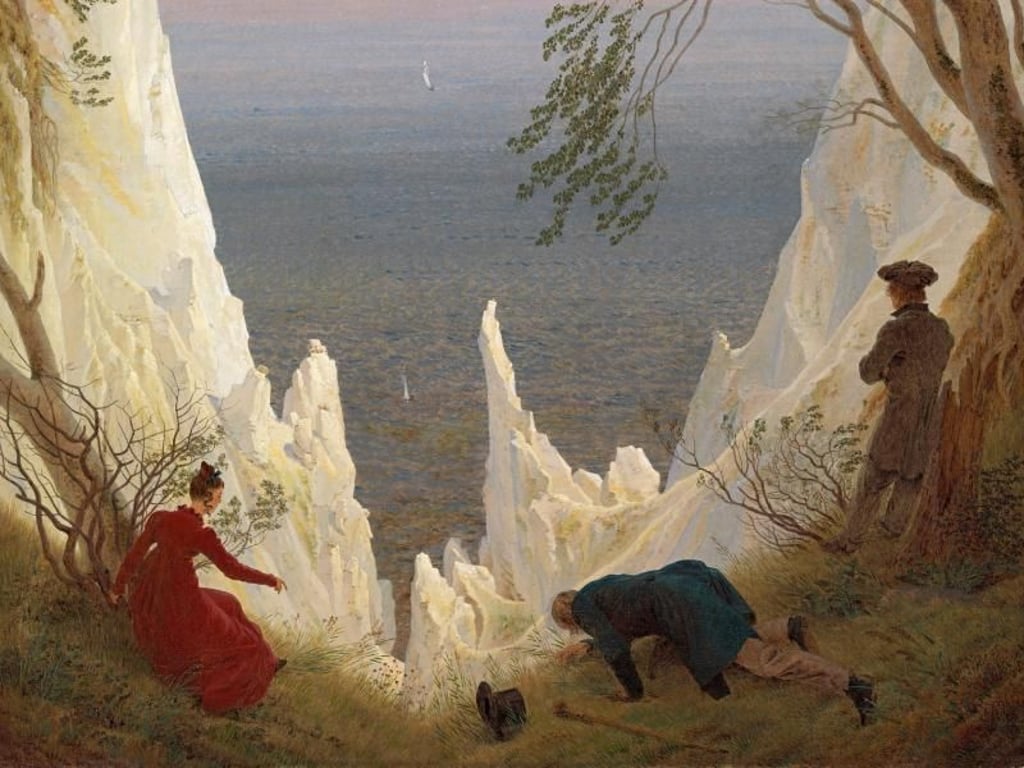 Das Original-Gemälde «Kreidefelsen auf Rügen» von Caspar David Friedrich entstand um 1818 und hängt heute im Kunst Museum Winterthur - Reinhart am Stadtgarten. Foto: Philipp Hitz/SIK-ISEA Zürich