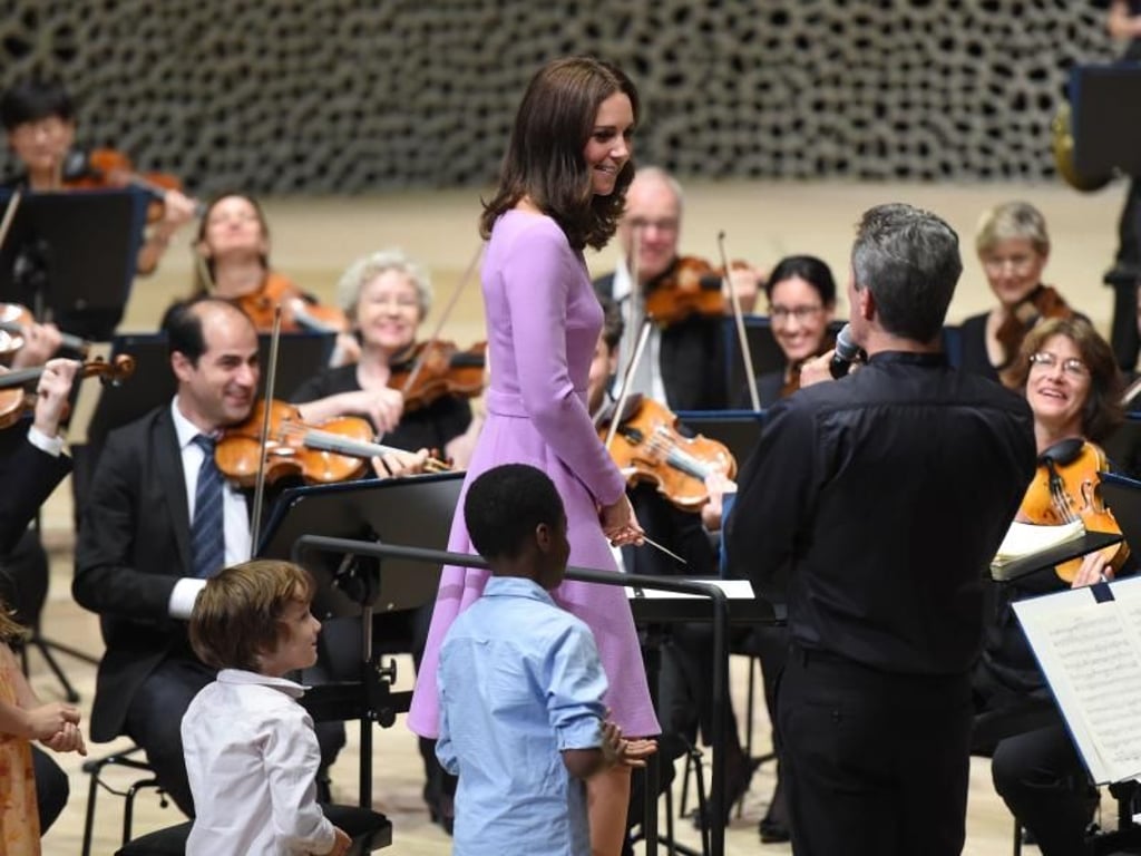 Herzogin Kate beim Kinderkonzert in der Elbphilharmonie. Foto: Christophe Gateau