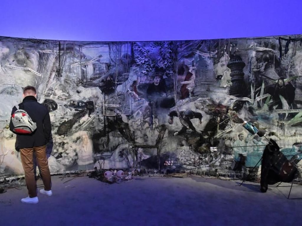 Eine Arbeit der Künstlerin Laure Prouvost auf der Art Biennale Venedig. Foto: Felix Hörhager