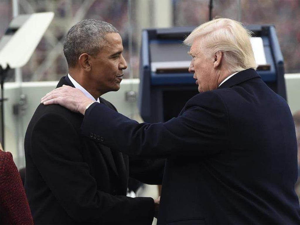 Barack Obama bei Donald Trumps Amtseinführung. Foto: Saul Loeb/Prensa Internacional via ZUMA