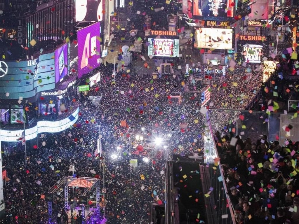 Die große Silvesterparty wird in New York auf dem Times Square gefeiert. Foto: Mary Altaffer