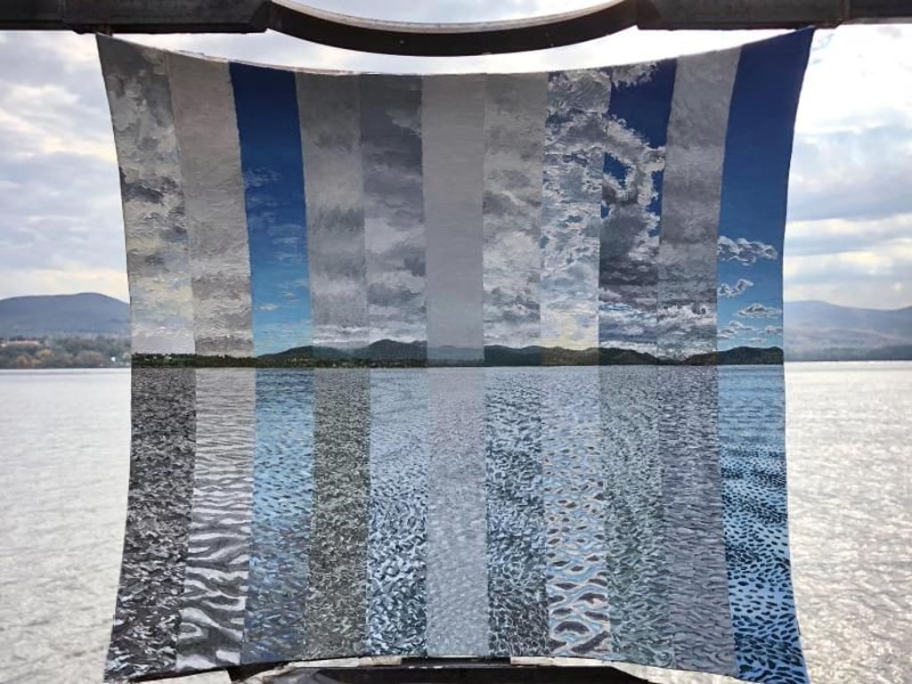 Ein Gemälde der Oakes-Zwillinge zeigt den Hudson River (undatierte Aufnahme). Sie entwickelten ihre eigene Zeichenmethode. Foto: -/twinoakes