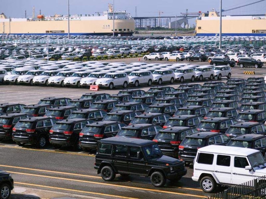 Auto-Verschiffung im Hafen der chinesischen Stadt Guangzhou: Der Handelsstreit mit den USA schadet nicht nur China. Foto: Wenjun Chen