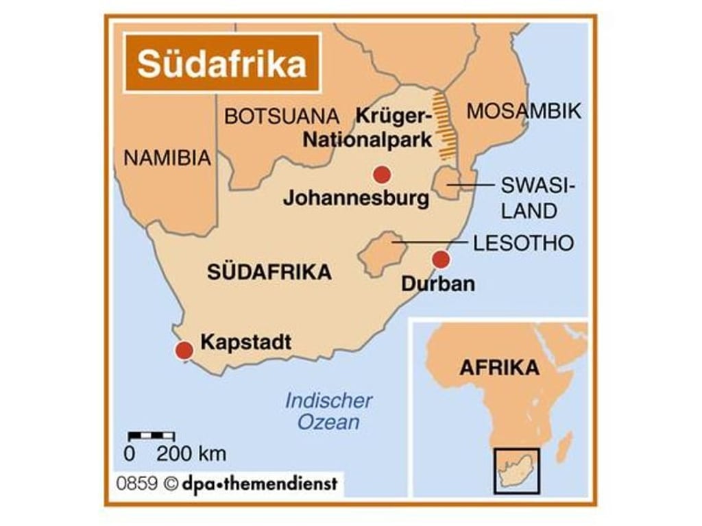 Südafrika lockt derzeit besonders viele deutsche Reisende, die Währung steht günstig. Die Metropole Durban gehört allerdings noch nicht zu den Topzielen innerhalb des Landes - das will die Stadt ändern. Foto: dpa-infografik