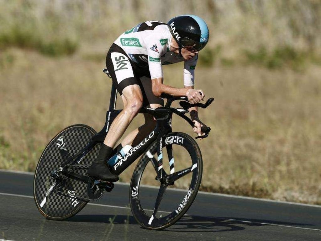 Chris Froome gewinnt das Zeitfahren der 19. Etappe. Foto: Javier Lizon