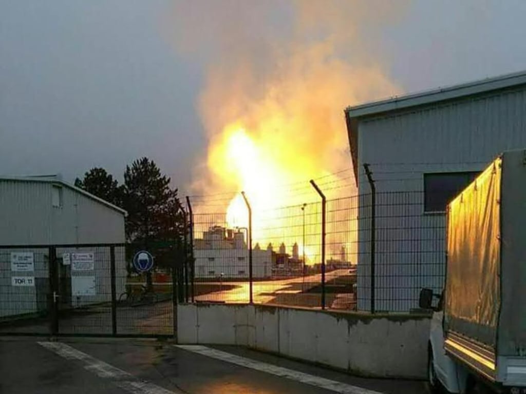 Explosion in der Gasstation in Baumgarten in Niederösterreich. Foto: Einsatzreport