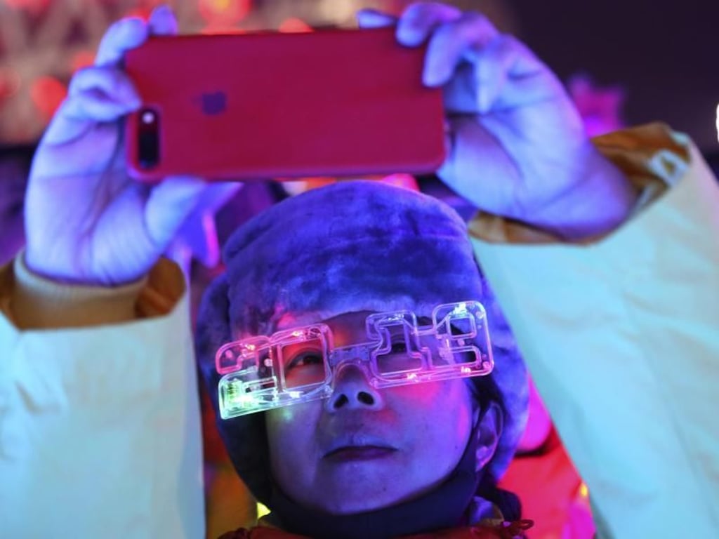 Futuristischer Jahreswechsel in Peking. Foto: Ng Han Guan/AP