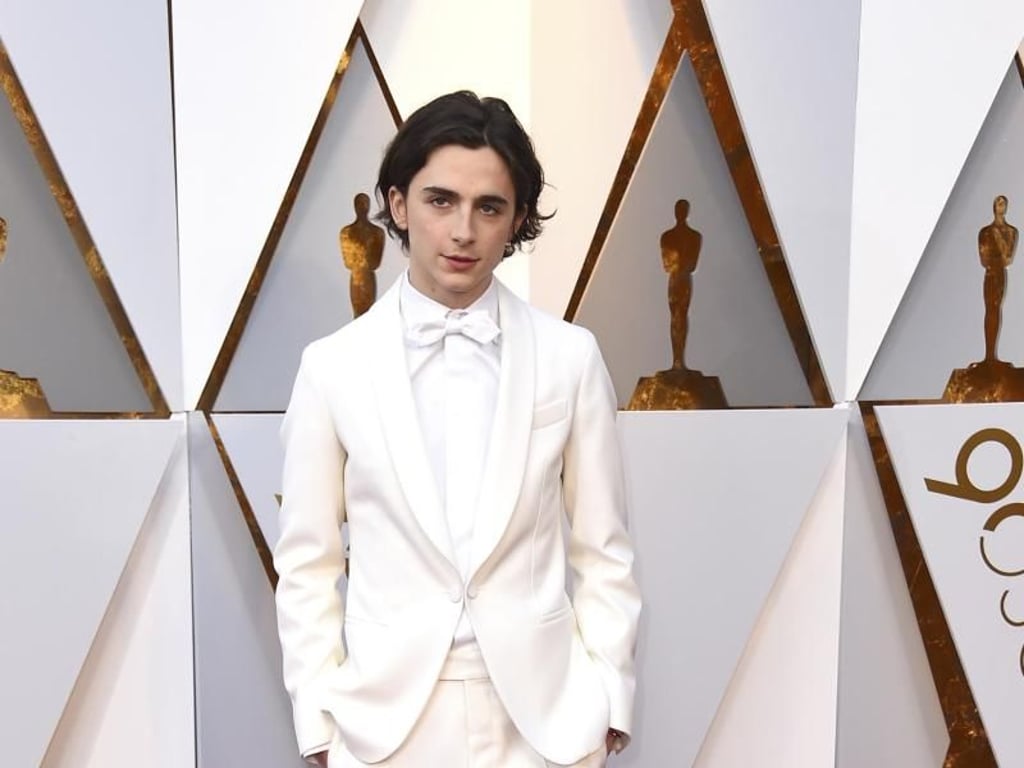 Ganz in Weiß: Timothée Chalamet. Foto: Jordan Strauss/Invision/AP