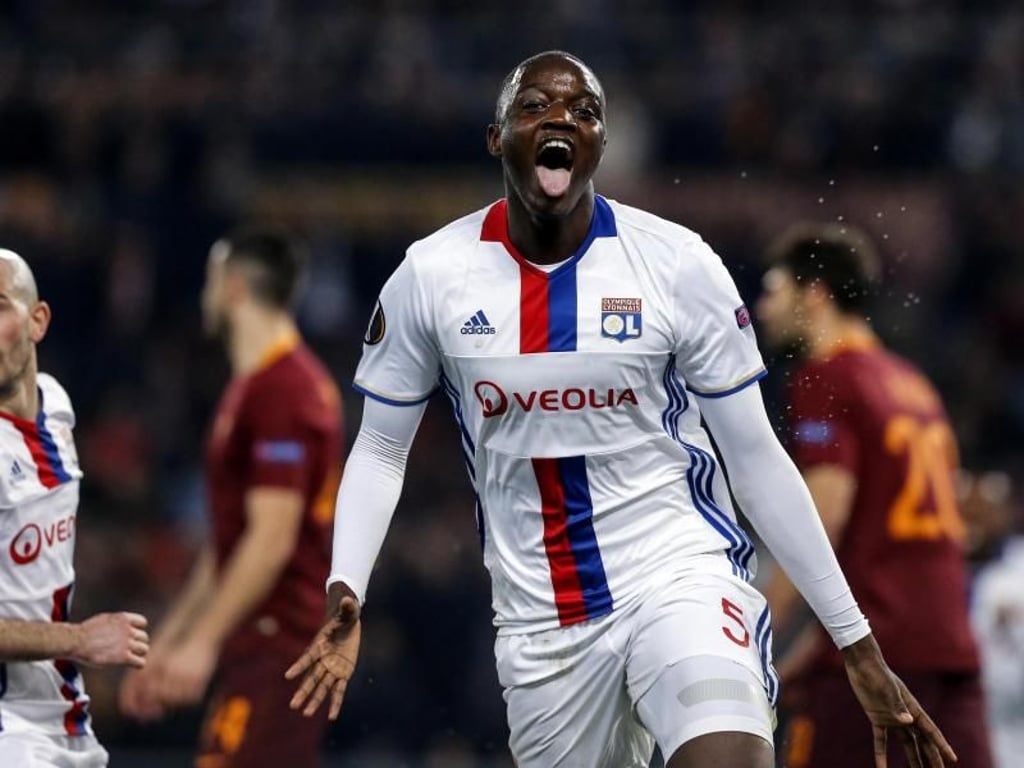 Lyons Torschütze Mouctar Diakhaby jubelt nach seinem Treffer gegen den AS Rom. Foto: Angelo Carconi
