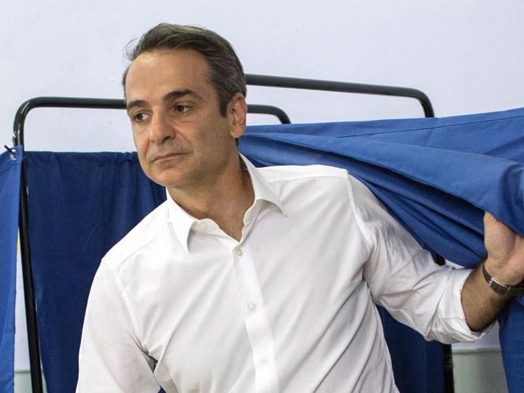Mitsotakis hat ersten Prognosen zufolge die Parlamentswahlen gewonnen. Foto: Socrates Baltagiannis