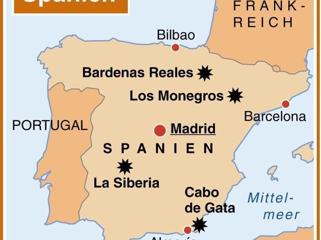Sowohl im nördlichen als auch im südlichen Spanien finden sich die als Filmkulissen beliebten (Halb)wüsten. Foto: dpa-Infografik