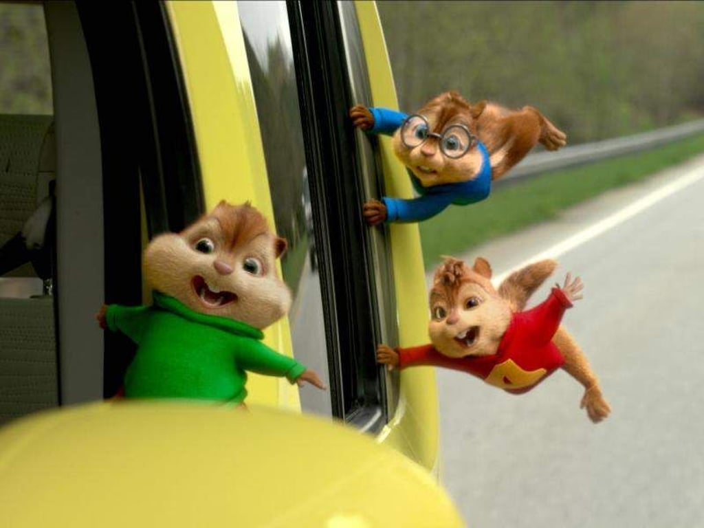 Auf nach Miami: Die Streifenhörnchen Alvin, Simon und Theodore wollen die Verlobung ihres Ziehvaters Dave verhindern. Foto: 20th Century Fox/dpa