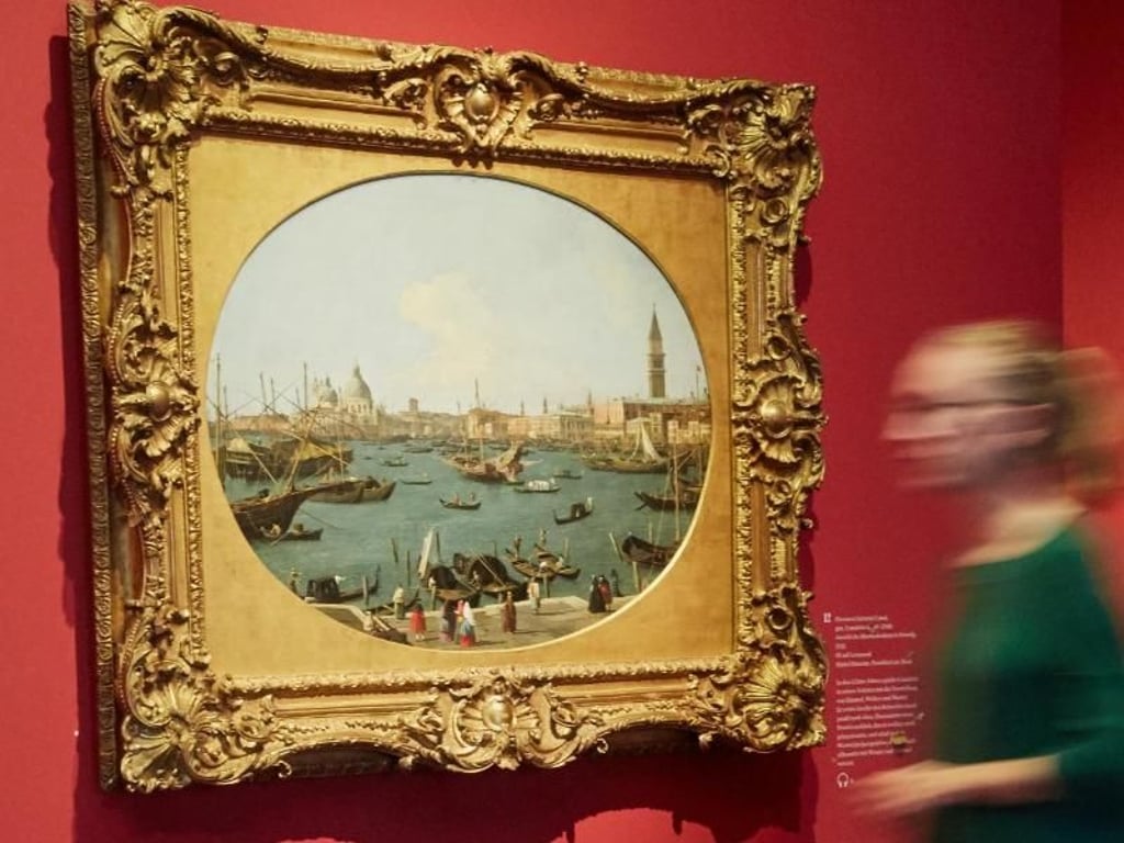 Canaletto, Ansicht des Markusbeckens in Venedig, 1735. Foto: Georg Wendt