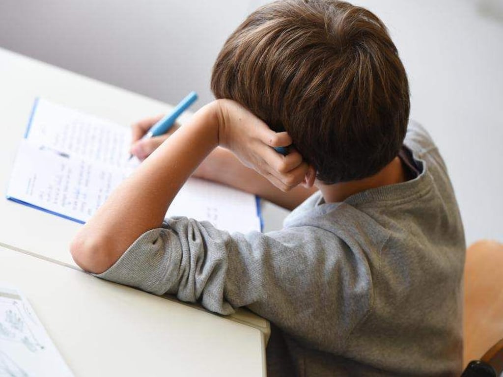 Das lange Sitzen in der Schule trägt zu den Rückenproblemen bei. Foto: Felix Kästle/dpa