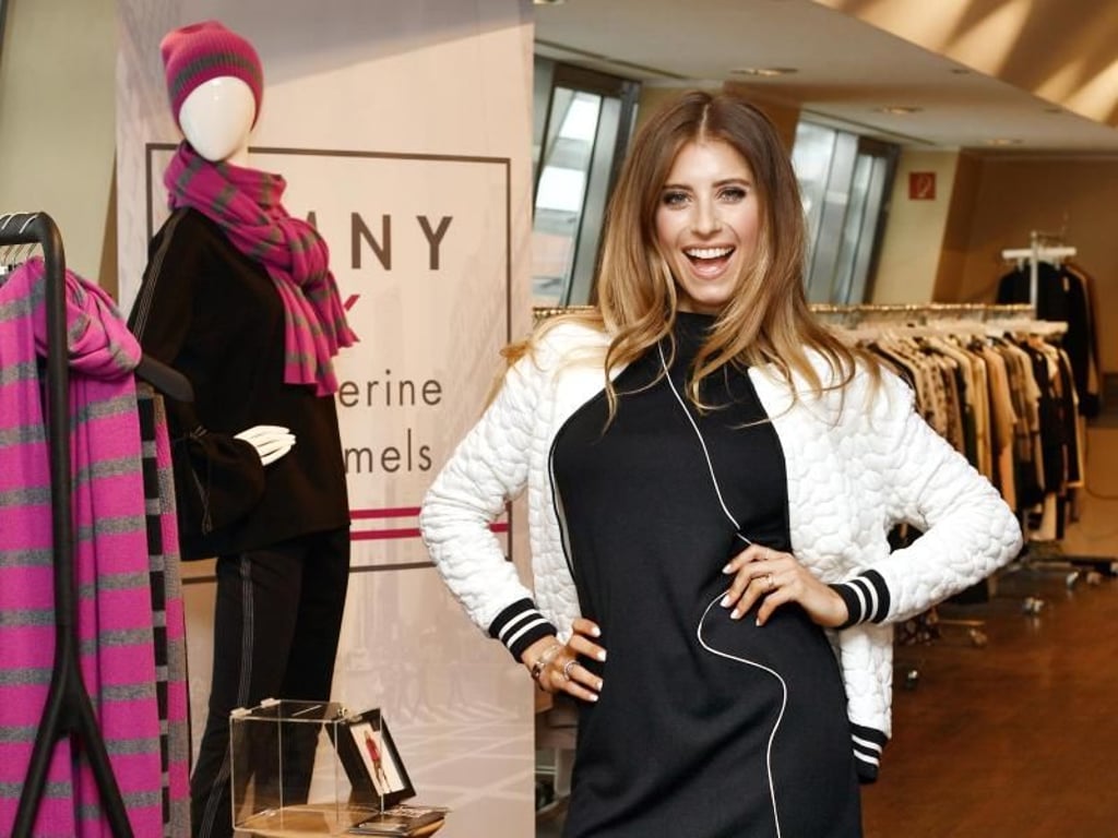Cathy Hummels stellt ihre neue Kollektion für das Label The Mercer N.Y. vor. Foto: Jens Kalaene