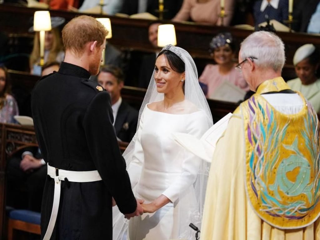 Justin Welby, Erzbischof von Canterbury, traut Prinz Harry und Meghan Markle. Foto: Dominic Lipinski/PA Wire