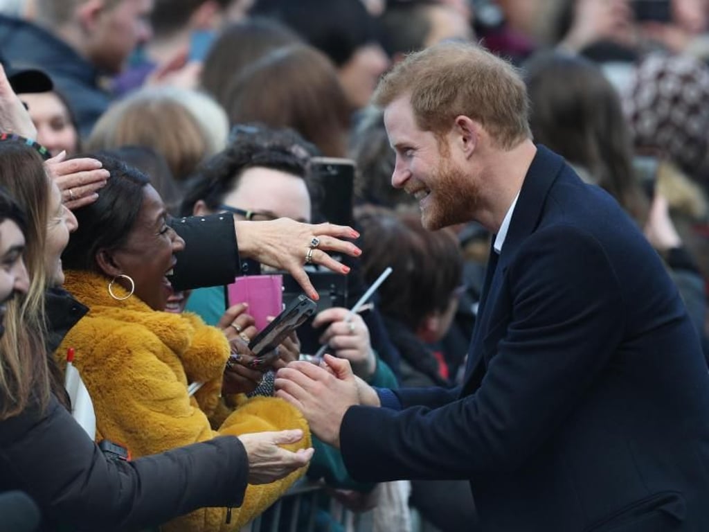 Prinz Harry schüttelt viele Hände in Cardiff. Foto: Andrew Matthews