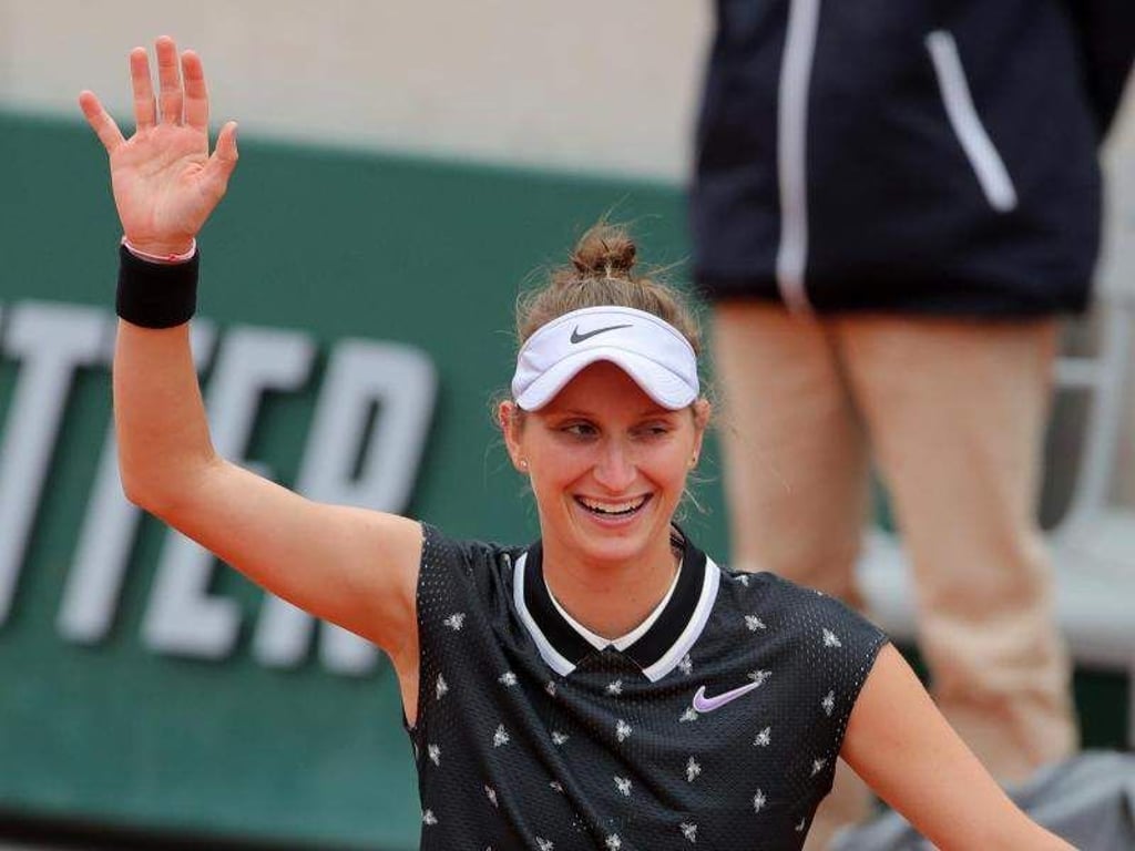 Marketa Vondrousova freut sich über ihren Sieg im Halbfinale. Foto: Richard Sellers