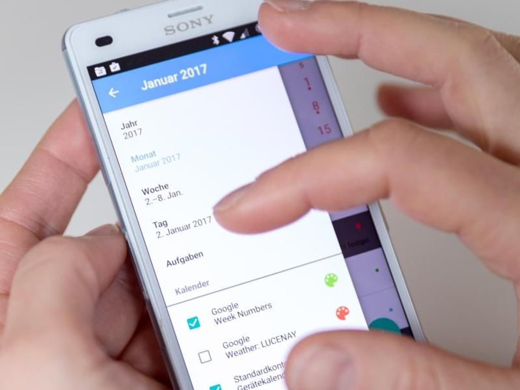 Bei Android-Smartphones ist ab Werk meist der Google Kalender vorinstalliert. Foto: Florian Schuh