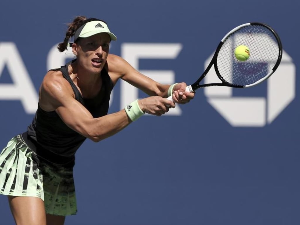 Steht bei den US Open in Runde drei: Andrea Petkovic in Aktion. Foto: Eduardo Munoz Alvarez/AP