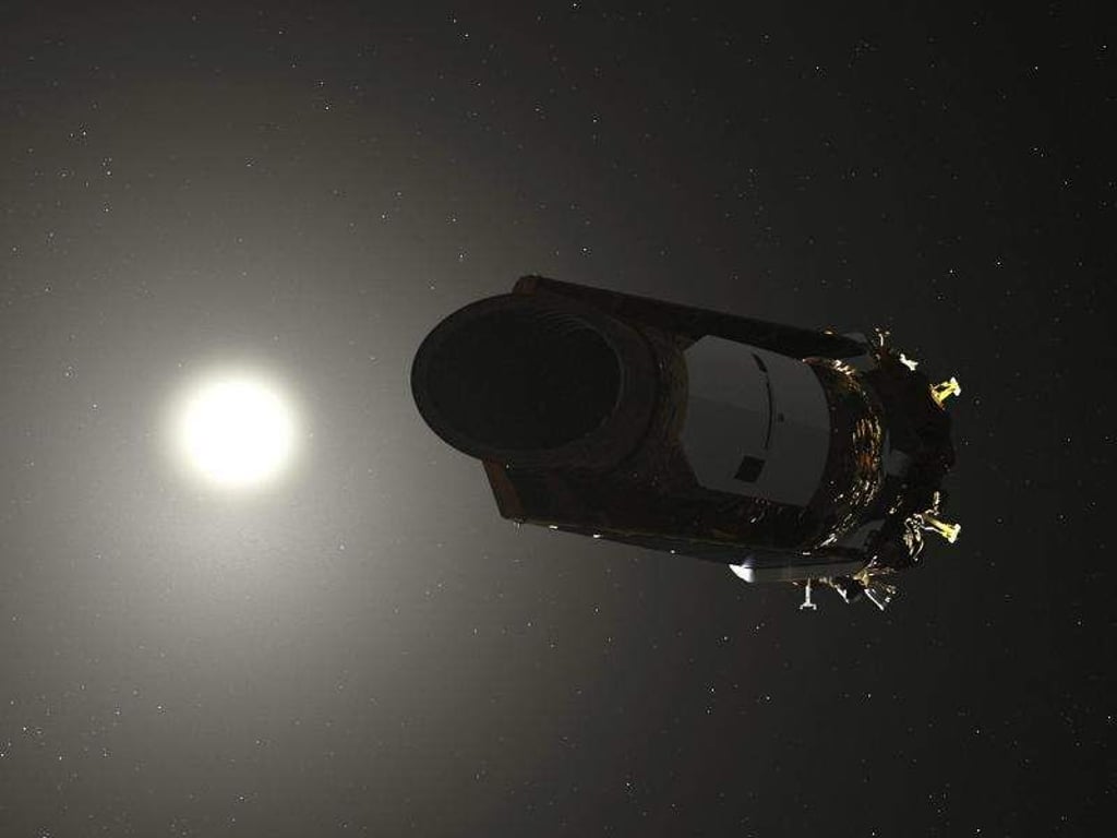 NASA-Illustration des Weltraumteleskops Kepler. Neun Jahre hat Kepler nach Planeten außerhalb unseres Sonnensystems gesucht. Foto: NASA/AP