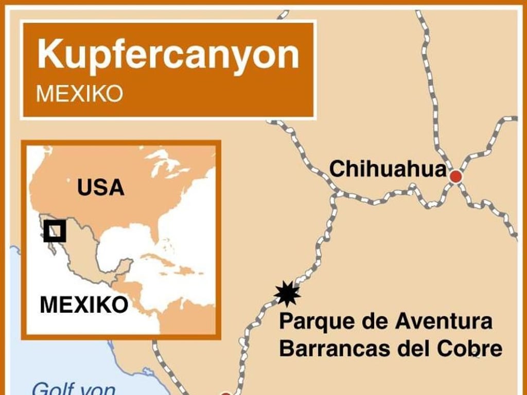 Atemberaubende Aussicht: Die Zugverbindung entlang des Kupfercanyons gilt als die schönste Strecke Mexikos. Karte: dpa-infografik Foto: