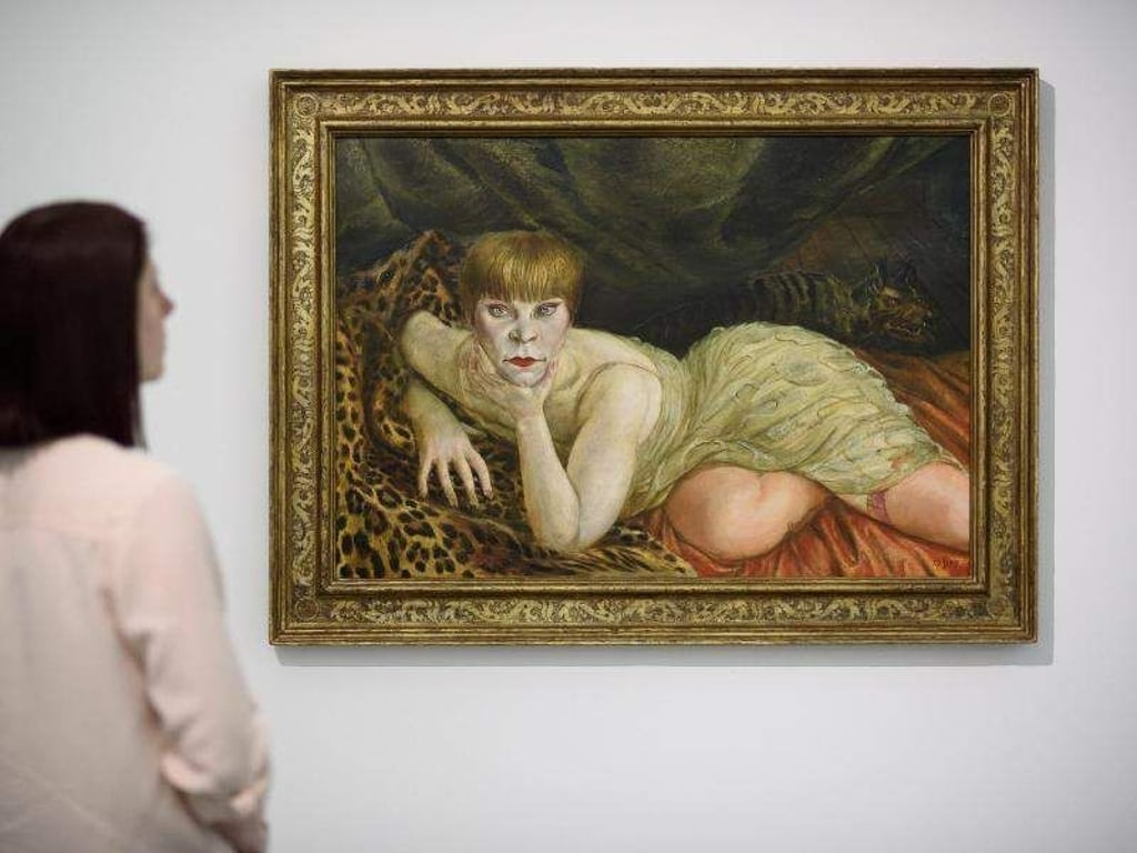 «Liegende auf Leopardenfell» von Otto Dix aus dem Jahr 1927. Foto: Roger Sinek/Tate Liverpool