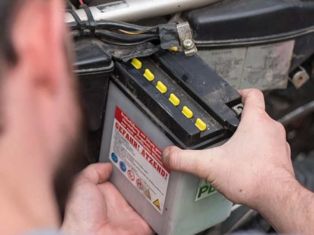 Ausbauen und aufladen: Batterien mögen keinen Frost und sollten kühl und trocken gelagert werden. Foto: Lukas Barth