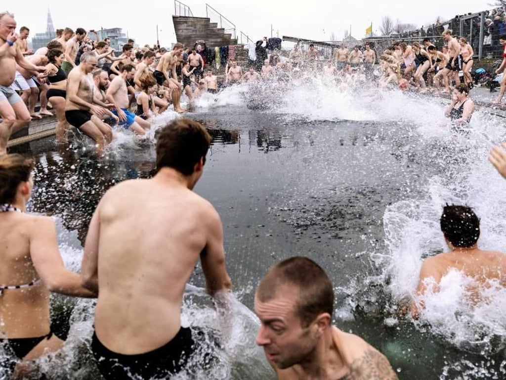 Ab ins Wasser: Neujahrsschwimmen im Hafen von Kopenhagen. Foto: Bax Lindhardt/Ritzau Scanpix/AP