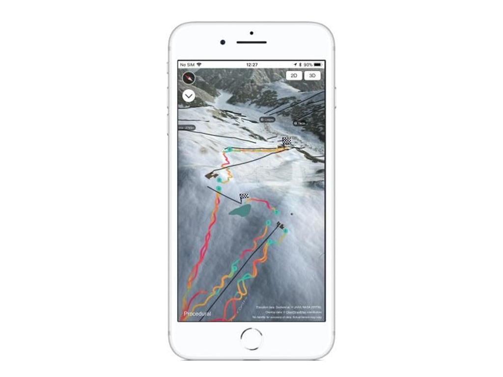 Digitale Spuren im Schnee: Die App von Snowcookie kann die Zahl der Schwünge auf einer Abfahrt anzeigen und wie man diese gefahren ist. Foto: Snowcookie