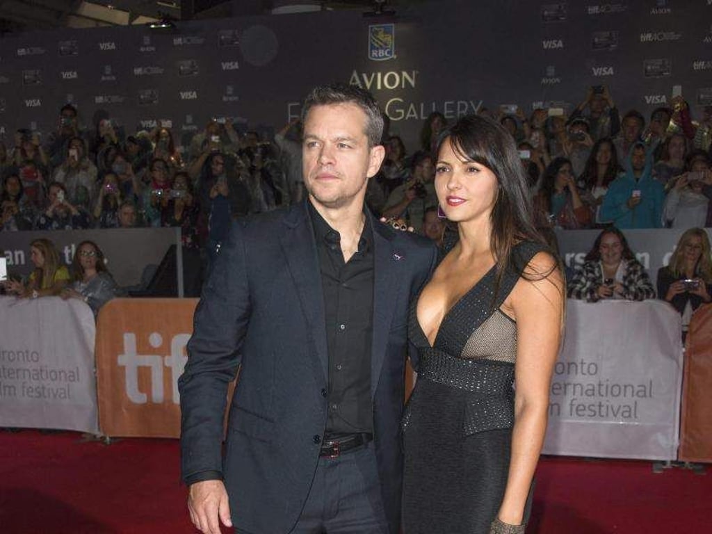 Matt Damon nahm seine Frau Luciana Barroso mit auf den roten Teppich in Toronto. Foto: Warren Toda