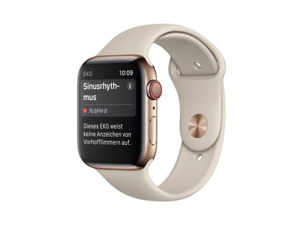 Alles im Rhythmus: Die Apple Watch kann jetzt auch in Deutschland die Herzfunktion überwachen. Die EKG-Messungen lassen sich auf Wunsch als PDF-Datei an Ärzte schicken. Foto: Apple Inc.