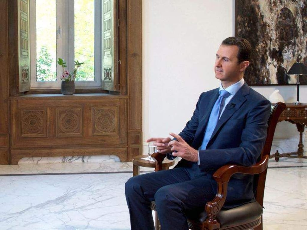 Der syrische Machthaber Bashar al-Assad im Interview mit der syrischen Presse Agentur Sana. Foto: Sana,dpa/Archiv