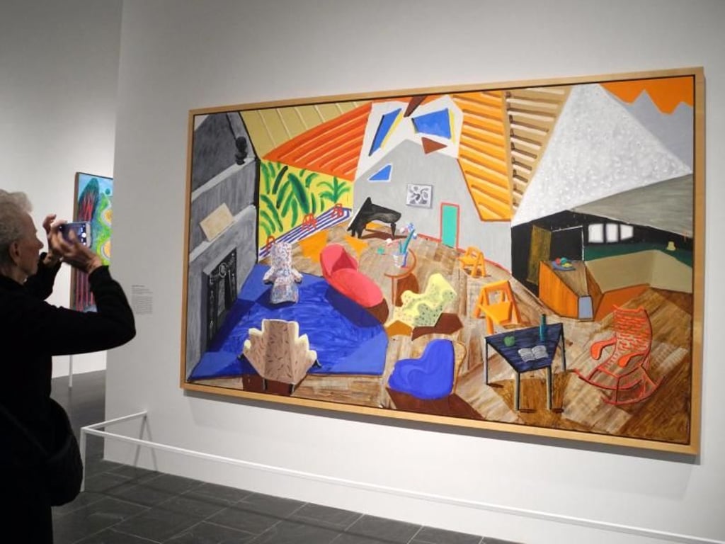 David Hockneys Gemälde «Large Interior, Los Angeles» im Metropolitan Museum of Art in New York. Foto: Johannes Schmitt-Tegge