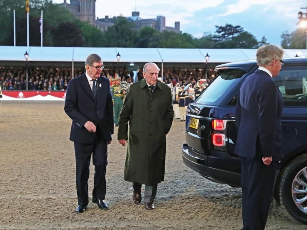 Auch Prinz Philip (2.v.l) lässt sich die Royal Windsor Horse Show nicht entgehen. Foto: Steve Parsons/PA Wire