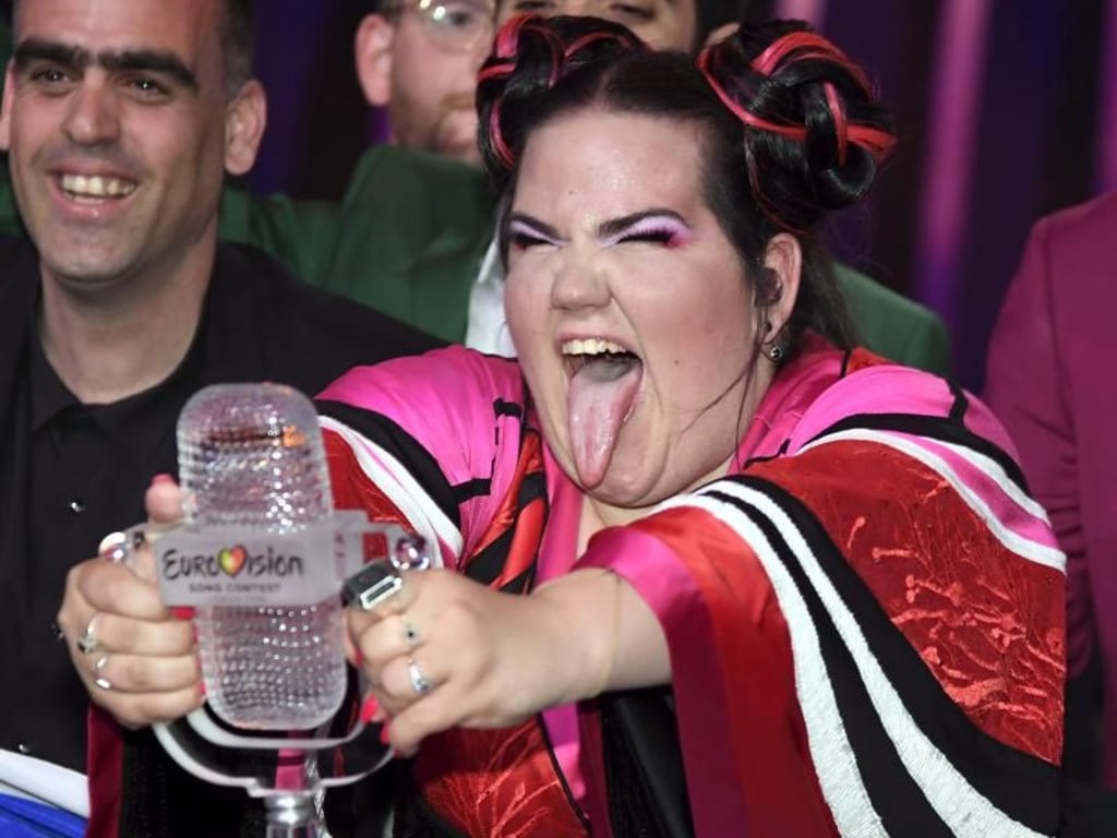Sängerin Netta aus Israel freut sich über ihren Sieg. Foto: Markku Ulander