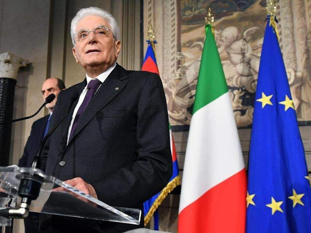 Präsident Sergio Mattarella, hier im vegangenen Jahr, sondiert die Möglichkeiten einer neuen Regierungsbildung. Foto: Ettore Ferrari/ANSA