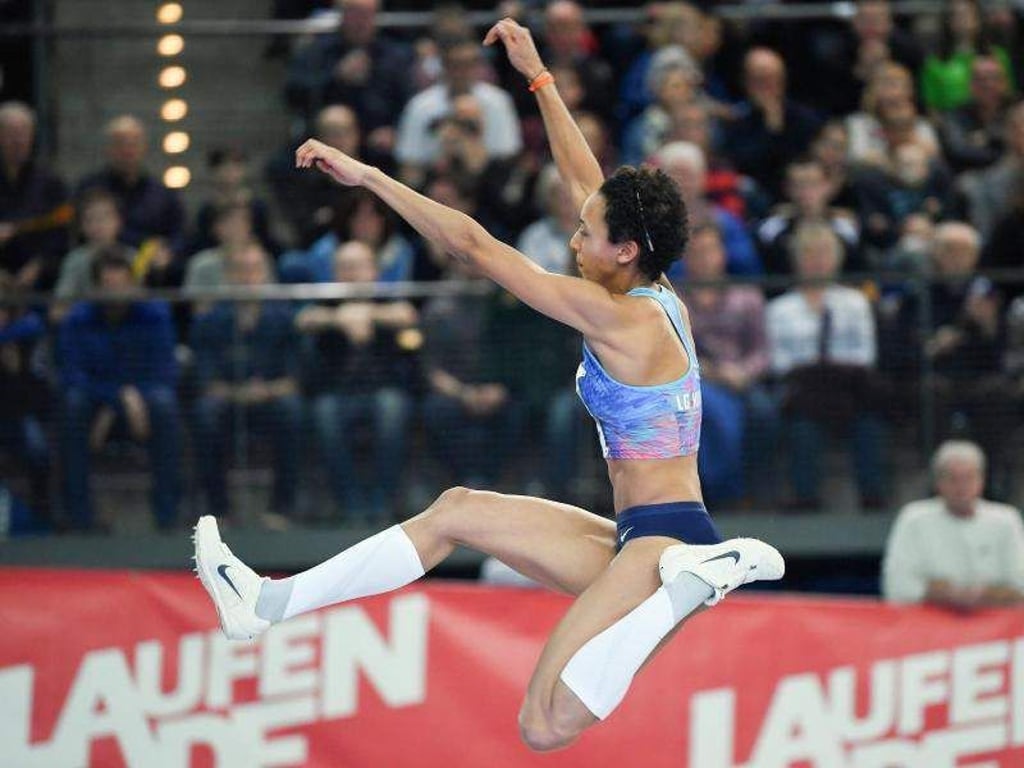 Malaika Mihambo siegte in Leipzig im Weitsprung. Foto: Hendrik Schmidt
