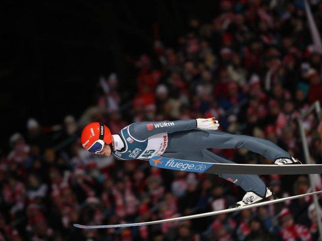 Stephan Leyhe kam in Sapporo in Japan als bester Deutscher auf Rang acht. Foto: Grzegorz Momot/PAP