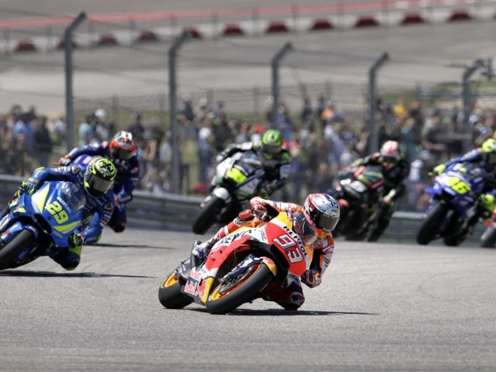Moto-GP-Fahrer Marc Marquez (93) hat den Grand Prix von Texas gewonnen. Foto: Eric Gay/AP