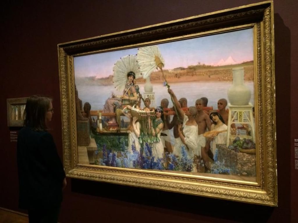 Lawrence Alma-Tadema, Die Auffindung des Moses, 1904. Foto: Matthias Röder