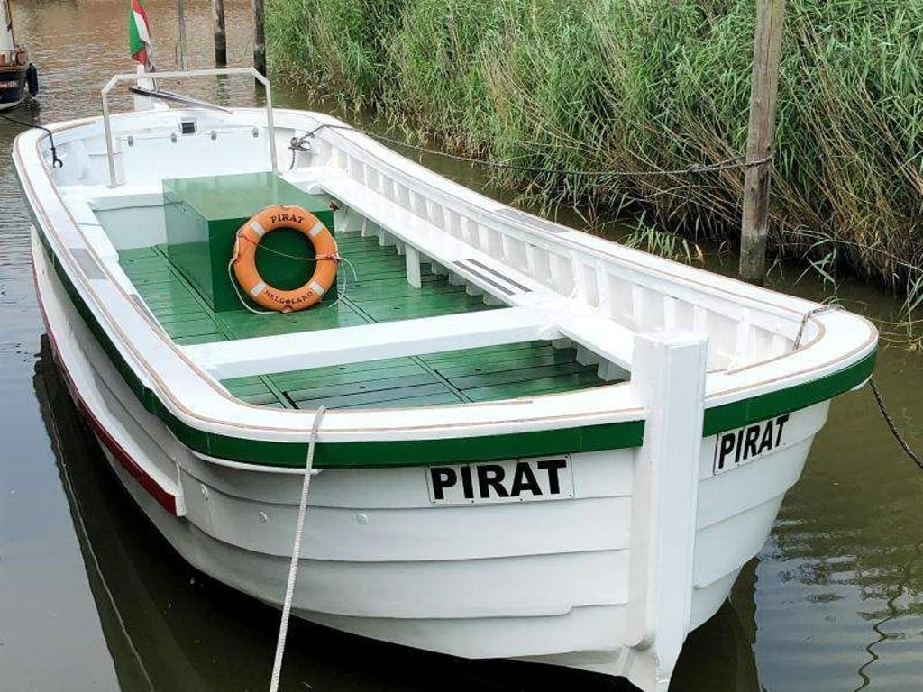 Das Börteboot «Pirat» mit neuem Elektroantrieb liegt neben der Bootswerft Hatecke in Freiburg an der Elbe. Rainer Hatecke/dpa Foto: Rainer Hatecke