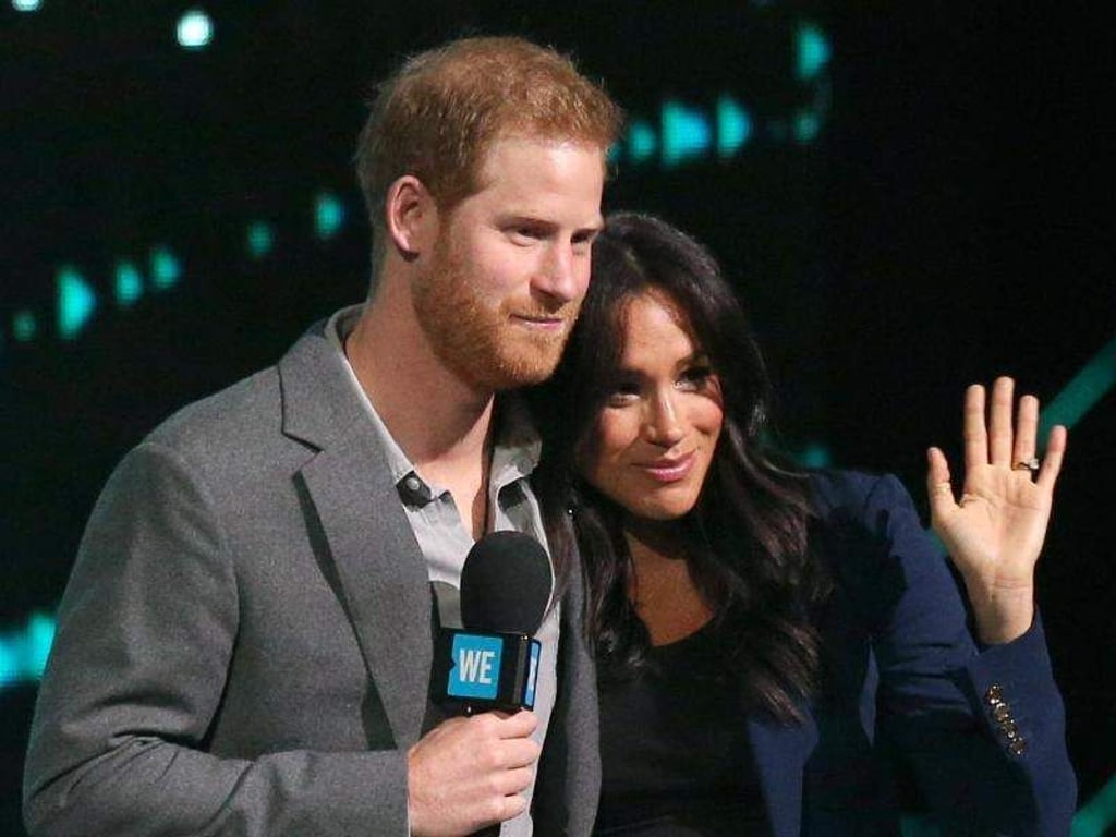 Der britische Prinz Harry und seine Frau Herzogin Meghan begrüßen ihre zukünftigen Instagram-Nutzer. Foto: Jonathan Brady/PA Wire