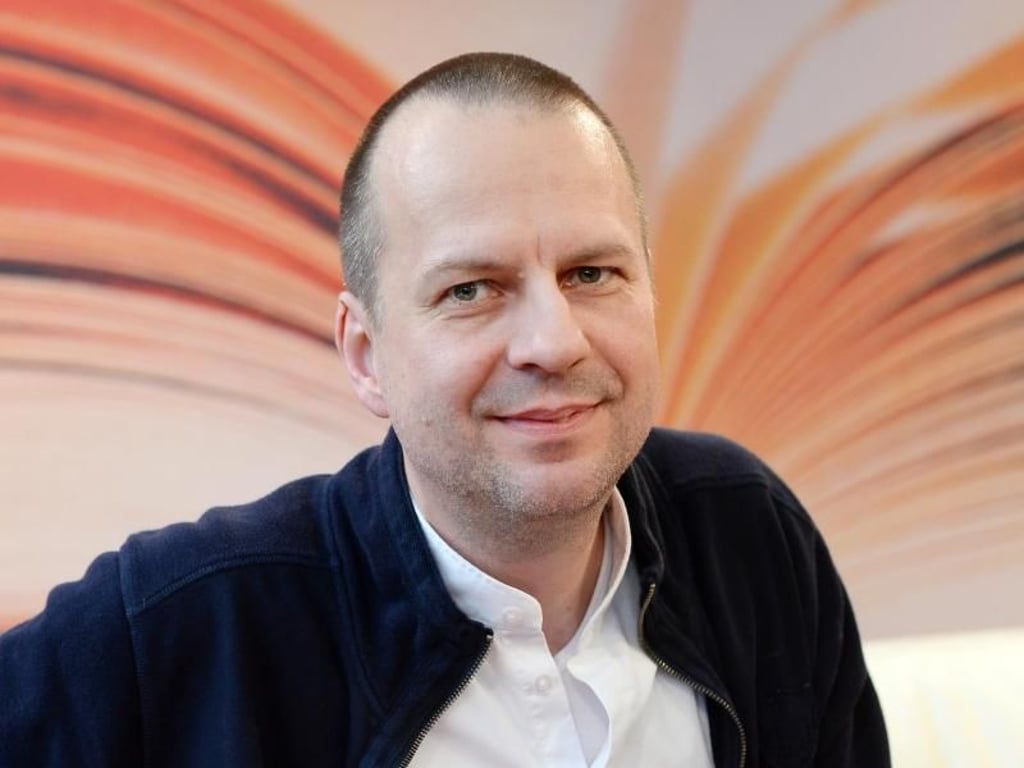 Der Autor Bov Bjerg 2016 auf der Buchmesse. Foto: Jens Kalaene
