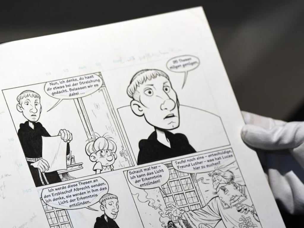 Martin Luther im Abrafaxe-Comic. Foto: Hendrik Schmidt