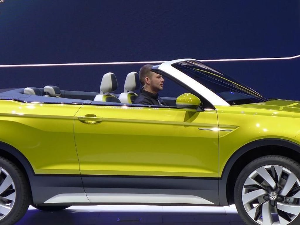 Geistiger Erbe des VW 181: Die SUV-Cabrio-Studie T-Cross Breeze im Polo-Format, die VW im Frühjahr in Genf vorstellte. Foto: Nicolas Blandin